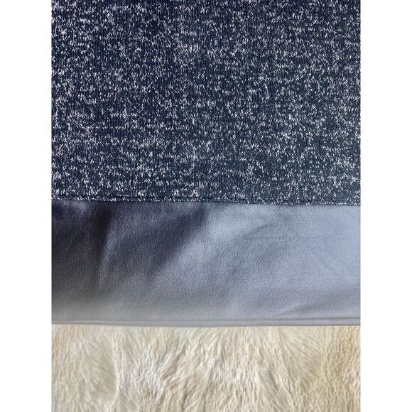 NWT Chico's T-shirt top Black Silver Metallic Faux Leather Shoulders, Size S - Picture 10 of 12